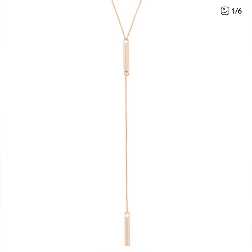 Kendra Scott Shelton Y-Shaped Rose Gold Lariat Necklace